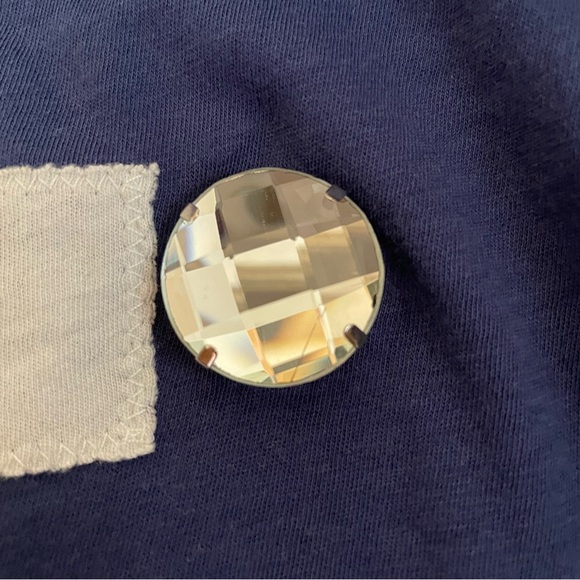 Phillip Lim 3.1 Boxy Cropped Striped Embellished Abstract Cotton T Shirt ✨ - Picture 5 of 10